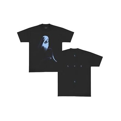 ROSALÍA Unisex Offizielles Merch Lux Cross T-Shirt, Schwarz, Schwarz, XL ROSALÍA Unisex Offizielles Merch Lux Cross T-Shirt, Schwarz, Schwarz, XL