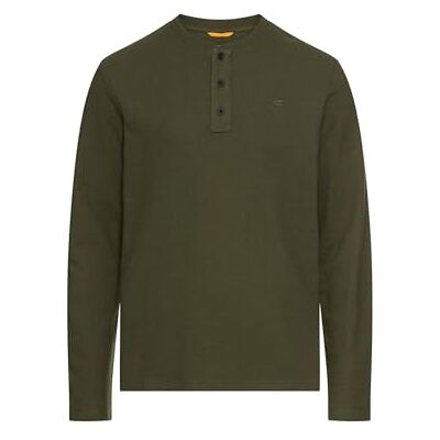 camel active Herren Henleyshirt aus Reiner Baumwolle Waldgrün, Menswear-XXL camel active Herren Henleyshirt aus Reiner Baumwolle Waldgrün, Menswear-XXL