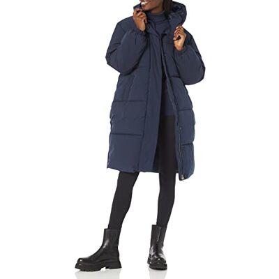 Amazon Essentials Damen Übergroße Lange Pufferjacke (Erhältlich in Übergröße), Marineblau, S Amazon Essentials Damen Übergroße Lange Pufferjacke (Erhältlich in Übergröße), Marineblau, S