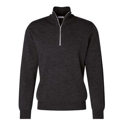 Seidensticker Herren Herren Merino mit Reissverschluss Pullover, Grau, L EU Seidensticker Herren Herren Merino mit Reissverschluss Pullover, Grau, L EU