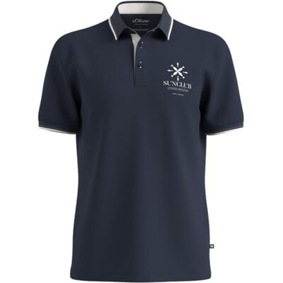 s.Oliver Herren Polo-Shirt – Regular Fit, Baumwoll-Piqué, Frontprint s.Oliver Herren Polo-Shirt – Regular Fit, Baumwoll-Piqué, Frontprint