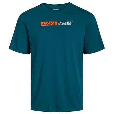 JACK & JONES Herren Jjecorp Logo Tee Play O-n Noos Pls T-Shirt, Deep Teal,6XL JACK & JONES Herren Jjecorp Logo Tee Play O-n Noos Pls T-Shirt, Deep Teal,6XL