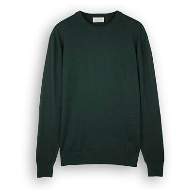 Diana Studio Herren Basic-Rundhalsausschnitt Aus 100% Merinowolle Sweater, Dark Green, XXL EU Diana Studio Herren Basic-Rundhalsausschnitt Aus 100% Merinowolle Sweater, Dark Green, XXL EU