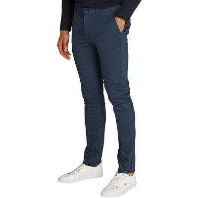 Tommy Hilfiger Herren Chino Hose Bleecker Printed Structure Slim Fit, Blau (Desert Sky), 35W/32L Tommy Hilfiger Herren Chino Hose Bleecker Printed Structure Slim Fit, Blau (Desert Sky), 35W/32L