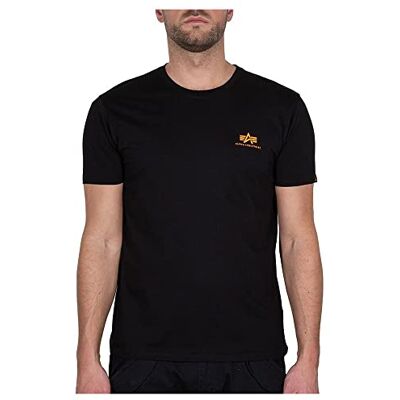 Alpha Basic T Small Logo T-Shirt für Herren Black/Neon Orange Alpha Basic T Small Logo T-Shirt für Herren Black/Neon Orange