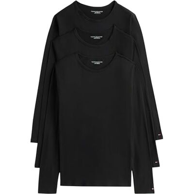 Tommy Hilfiger Herren Langarmshirts Basic, Schwarz (Black/Black/Black), M Tommy Hilfiger Herren Langarmshirts Basic, Schwarz (Black/Black/Black), M