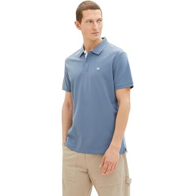 TOM TAILOR Herren 1031006 Basic Piqué Poloshirt, 10441 Gravel Grey, L TOM TAILOR Herren 1031006 Basic Piqué Poloshirt, 10441 Gravel Grey, L