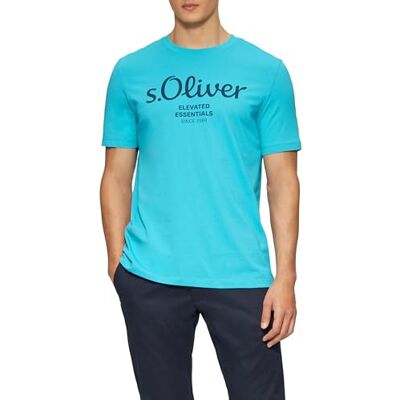 s.Oliver Herren T-Shirt mit Logo-Print – aus Baumwolle, Regular Fit, Rundhals s.Oliver Herren T-Shirt mit Logo-Print – aus Baumwolle, Regular Fit, Rundhals
