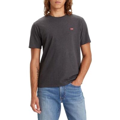 Levi's Herren Ss Original Housemark Tee T-Shirt,Dark Charcoal Heather Dkr,M Levi's Herren Ss Original Housemark Tee T-Shirt,Dark Charcoal Heather Dkr,M