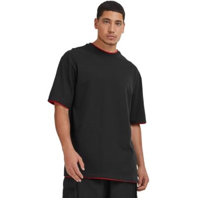 Urban Classics Herren Contrast Tall Tee – Oversize T-Shirt mit Kontrastnähten, Loose Fit Baumwolle, Streetwear Basic für Alltag & Freizeit Urban Classics Herren Contrast Tall Tee – Oversize T-Shirt mit Kontrastnähten, Loose Fit Baumwolle, Streetwear Basic für Alltag & Freizeit