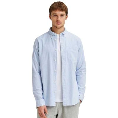 SELECTED HOMME Herren Slhregrick-ox Flex Shirt Ls W Noos, Skyway/Stripes:stripes, 3XL SELECTED HOMME Herren Slhregrick-ox Flex Shirt Ls W Noos, Skyway/Stripes:stripes, 3XL