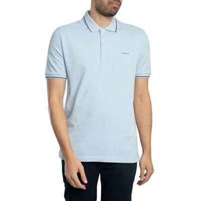 GANT Herren Tipping Pique Polohemd, Fresh Blue, 3XL EU GANT Herren Tipping Pique Polohemd, Fresh Blue, 3XL EU