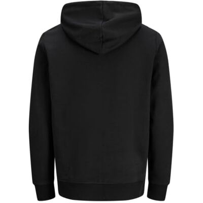 JACK & JONES Herren Basic Reißverschluss Baumwoll Hoodie Schwarz S JACK & JONES Herren Basic Reißverschluss Baumwoll Hoodie Schwarz S