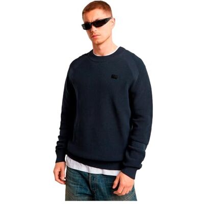 G-STAR Herren Detailed Knitted Pullover, Blau (Legion Blue D25111-C868-862), L G-STAR Herren Detailed Knitted Pullover, Blau (Legion Blue D25111-C868-862), L