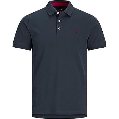 JACK & JONES Herren Jjepaulos +Fit Polohemd, Dunkelblau, 4XL Große Größen EU JACK & JONES Herren Jjepaulos +Fit Polohemd, Dunkelblau, 4XL Große Größen EU