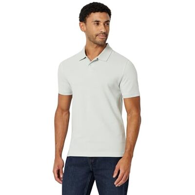 Amazon Essentials Herren Kurzärmlige Slim-Fit-Polohemden Aus Baumwollpiqué, Helles Salbeigrün, L Amazon Essentials Herren Kurzärmlige Slim-Fit-Polohemden Aus Baumwollpiqué, Helles Salbeigrün, L