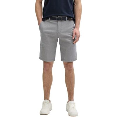 TOM TAILOR Slim Chino Shorts, Navy Triangle Print, 29 TOM TAILOR Slim Chino Shorts, Navy Triangle Print, 29
