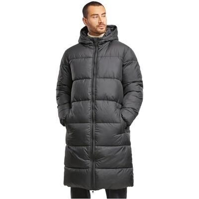 Urban Classics Mens Long Puffer Coat Black, L Urban Classics Mens Long Puffer Coat Black, L