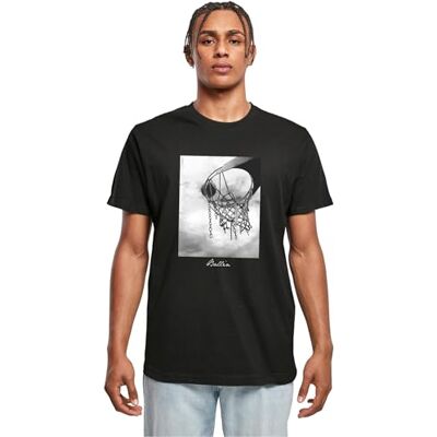 Mister Tee Herren T-Shirt Ballin 2.0 Tee, T-Shirt mit Fotoprint für Männer, Regular Fit, Streetwear, Black, S Mister Tee Herren T-Shirt Ballin 2.0 Tee, T-Shirt mit Fotoprint für Männer, Regular Fit, Streetwear, Black, S