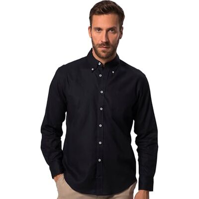 JP 1880 Herren große Größen Übergrößen Menswear L-8XL Hemd, Langarm, Leinenmix, Buttondown-Kragen, Modern Fit dunkel Marine 4XL 782629730-4XL JP 1880 Herren große Größen Übergrößen Menswear L-8XL Hemd, Langarm, Leinenmix, Buttondown-Kragen, Modern Fit dunkel Marine 4XL 782629730-4XL