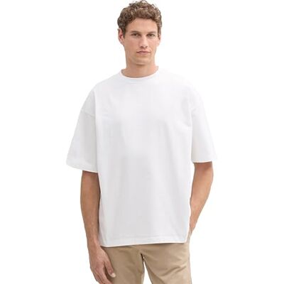 TOM TAILOR Denim Herren Oversize Basic T-Shirt 20000 White XL TOM TAILOR Denim Herren Oversize Basic T-Shirt 20000 White XL