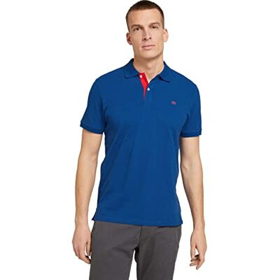 TOM TAILOR Herren Basic Piqué Poloshirt, 11132 Advanced Blue, S TOM TAILOR Herren Basic Piqué Poloshirt, 11132 Advanced Blue, S