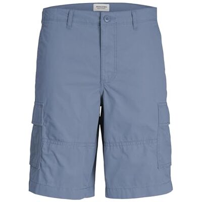 JACK & JONES Herren JPSTCOLE Campaign Kurze Cargo-Shorts, Blue Mirage, Größe S JACK & JONES Herren JPSTCOLE Campaign Kurze Cargo-Shorts, Blue Mirage, Größe S