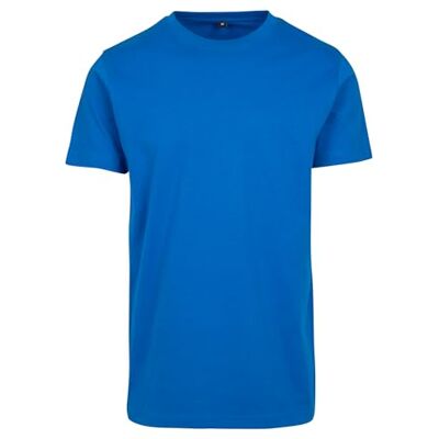 Build Your Brand Herren T-Shirt Round Neck, Männer Basic T-Shirt mit Rundhalsausschnit, Regular Fit, Baumwolle, Cobalt blue, XL Build Your Brand Herren T-Shirt Round Neck, Männer Basic T-Shirt mit Rundhalsausschnit, Regular Fit, Baumwolle, Cobalt blue, XL
