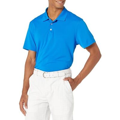 Amazon Essentials Herren Golf-Poloshirt, schmale Passform, schnelltrocknend, Metallic Blue, Größe S Amazon Essentials Herren Golf-Poloshirt, schmale Passform, schnelltrocknend, Metallic Blue, Größe S