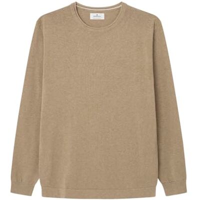 Springfield Herren Suéter Polo-Pullover, Beige/Camel, Springfield Herren Suéter Polo-Pullover, Beige/Camel,