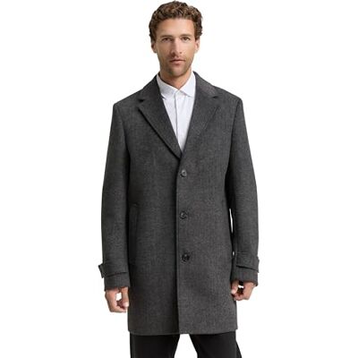 TOM TAILOR Herren Wollmantel mit Reverskragen TOM TAILOR Herren Wollmantel mit Reverskragen
