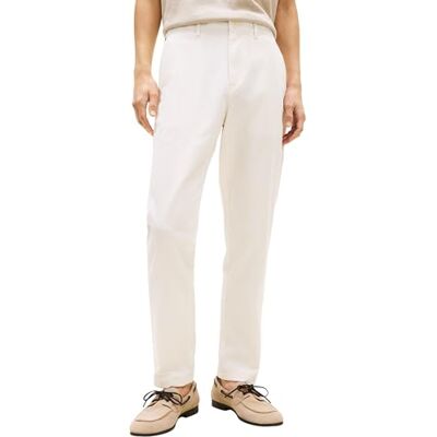 Tommy Hilfiger Herren Chino Hose Core Harlem Essential Twill Relaxed Fit, Elfenbein (Ivory Petal), 34W/34L Tommy Hilfiger Herren Chino Hose Core Harlem Essential Twill Relaxed Fit, Elfenbein (Ivory Petal), 34W/34L