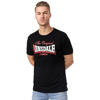 Lonsdale Herren Aldingham T Shirt, Schwarz, L EU Lonsdale Herren Aldingham T Shirt, Schwarz, L EU