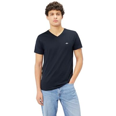 GANT Herren Slim Shield V-Neck T-Shirt T-Shirt MIT V-Ausschnitt SCHMALE Passform (1er Pack) GANT Herren Slim Shield V-Neck T-Shirt T-Shirt MIT V-Ausschnitt SCHMALE Passform (1er Pack)