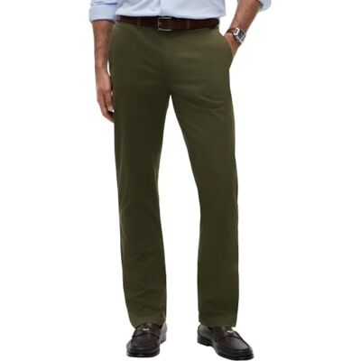 Tommy Hilfiger Herren Chino Hose Core Denton Essential Twill Straight Fit, Grün (Dark Greenery), 30W/30L Tommy Hilfiger Herren Chino Hose Core Denton Essential Twill Straight Fit, Grün (Dark Greenery), 30W/30L