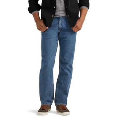 Wrangler Authentics Herren Regular Flex Jeans, Light Stonewash, 34W / 30L Wrangler Authentics Herren Regular Flex Jeans, Light Stonewash, 34W / 30L