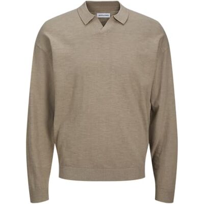 JACK & JONES Jjcolin Slub Knit Polo Ls JACK & JONES Jjcolin Slub Knit Polo Ls