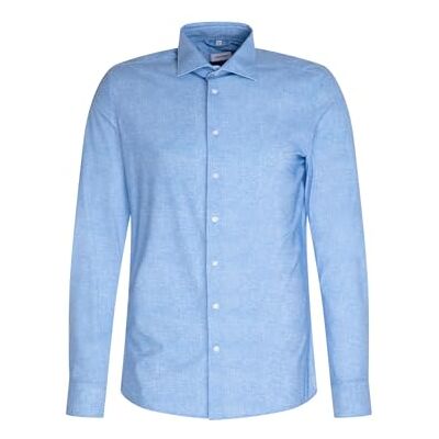 Seidensticker Herren Slim Fit Langarm Hemd, Hellblau, 44 Seidensticker Herren Slim Fit Langarm Hemd, Hellblau, 44