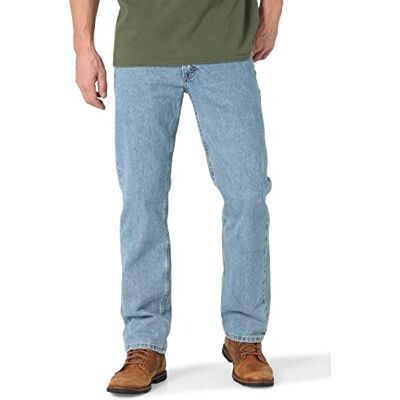 Wrangler Authentics Herren Klassische Baumwolljeans mit 5 Taschen, Normale Passform Jeans, Light Stonewash, 50W / 32L Groß Wrangler Authentics Herren Klassische Baumwolljeans mit 5 Taschen, Normale Passform Jeans, Light Stonewash, 50W / 32L Groß