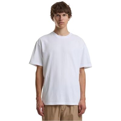 Build Your Brand Men's BY308-Cotton Loose Tee T-Shirt, White, L Build Your Brand Men's BY308-Cotton Loose Tee T-Shirt, White, L