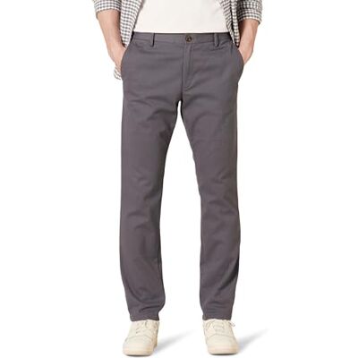 Amazon Essentials Men's Slim-Fit Wrinkle-Resistant Flat-Front Chino Pant, Grey, 33W x 30L Amazon Essentials Men's Slim-Fit Wrinkle-Resistant Flat-Front Chino Pant, Grey, 33W x 30L