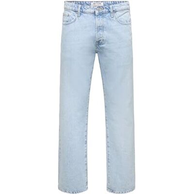 Only & Sons Herren Jeans ONSEDGE Loose 6986 Relaxed Fit Blau Light Blue, Größe:31W / 30L, Farbvariante:Light Blue Denim 22026986 Only & Sons Herren Jeans ONSEDGE Loose 6986 Relaxed Fit Blau Light Blue, Größe:31W / 30L, Farbvariante:Light Blue Denim 22026986