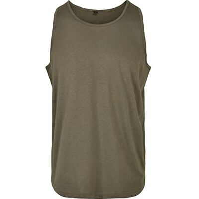 Build Your Brand Herren Basic Tank Top – Sportliches ärmelloses T-Shirt aus Baumwolle mit Rundhals für Training Gym Fitness Sommer und Casual Streetwear,Olive,3XL Build Your Brand Herren Basic Tank Top – Sportliches ärmelloses T-Shirt aus Baumwolle mit Rundhals für Training Gym Fitness Sommer und Casual Streetwear,Olive,3XL