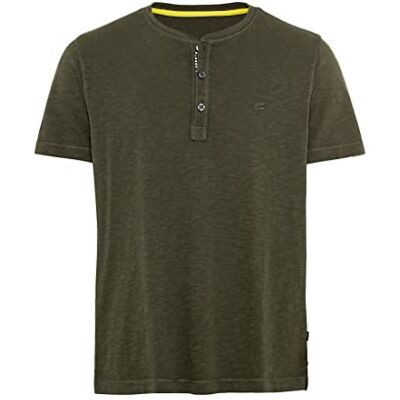 camel active Herren Henley T-Shirt aus Bio-Baumwolle Grün, Menswear-S camel active Herren Henley T-Shirt aus Bio-Baumwolle Grün, Menswear-S
