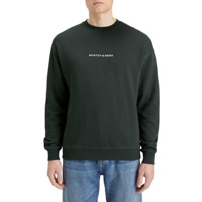 Scotch & Soda Herren Core Logo Front Chest Sweatshirt, Grachten Green, XL EU Scotch & Soda Herren Core Logo Front Chest Sweatshirt, Grachten Green, XL EU