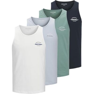 JACK & JONES Jjbrandon Tanktop Sl 4Pk Mp JACK & JONES Jjbrandon Tanktop Sl 4Pk Mp