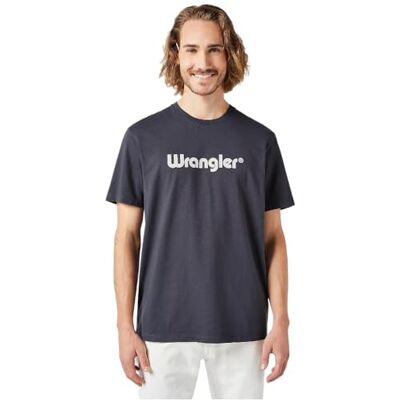 Wrangler Herren Logo Tee T-Shirt, Schwarz, L EU Wrangler Herren Logo Tee T-Shirt, Schwarz, L EU