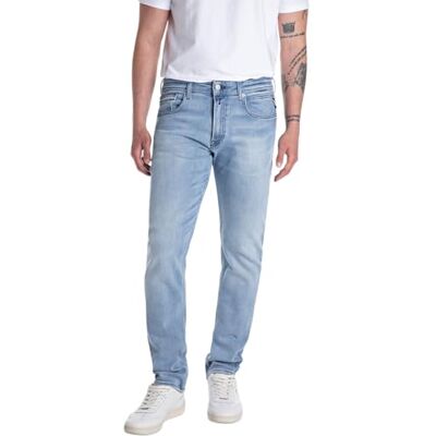 Replay Herren Jeans Grover Straight-Fit mit Comfort Stretch, Light Blue 010 (Blau), 30W/30L Replay Herren Jeans Grover Straight-Fit mit Comfort Stretch, Light Blue 010 (Blau), 30W/30L
