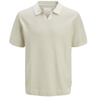 JACK & JONES Jprcceaston Knit Split Neck Ss JACK & JONES Jprcceaston Knit Split Neck Ss