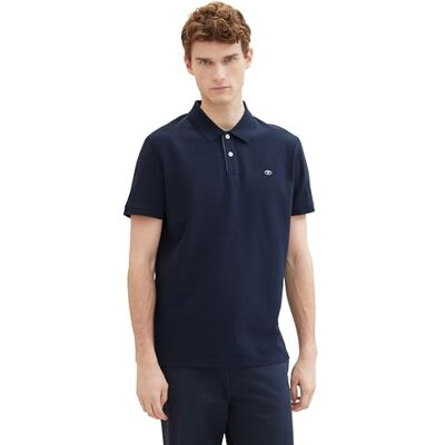 TOM TAILOR Herren Basic Piqué Poloshirt, 10668 Sky Captain Blue, M TOM TAILOR Herren Basic Piqué Poloshirt, 10668 Sky Captain Blue, M